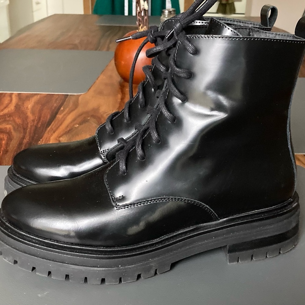 David Tyler Leather Moto Boots